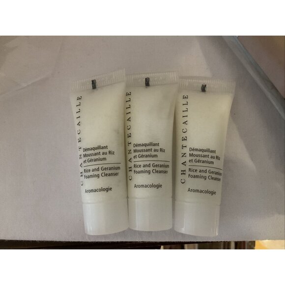 Chantecaille Rice & Geranium Foaming Cleanser Lot 3 X  ~ 7 g / .25 oz New Travel - Picture 1 of 2